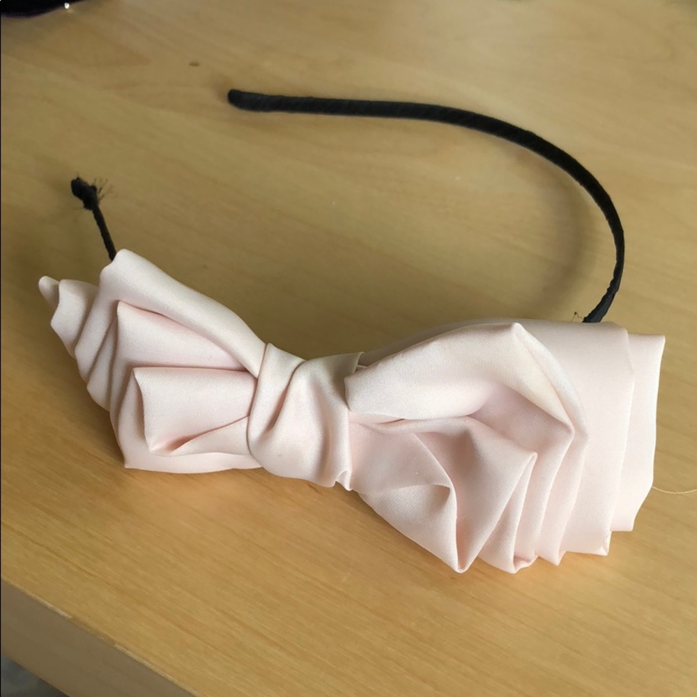 Pink bow headband
